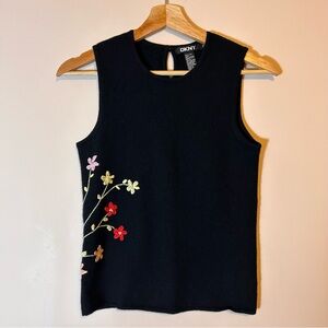 Vintage DKNY Embroidered Wool&Angora Tank Y2K